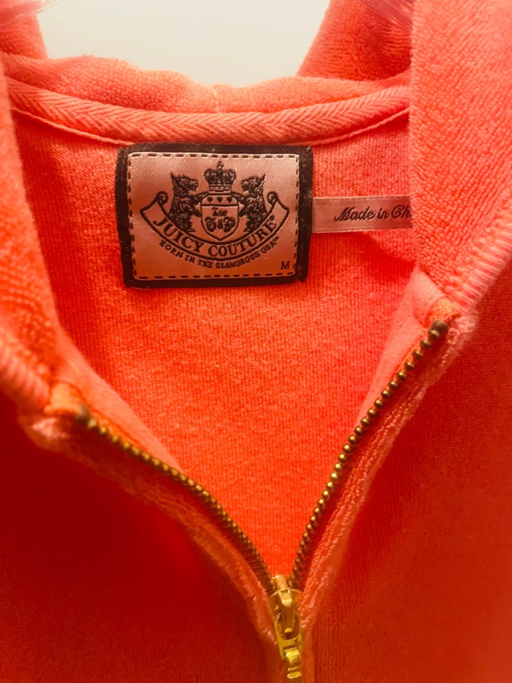 JUICY COUTURE 
Short Sleeve Hoodie Zipper up Size M - Picture 5 of 6